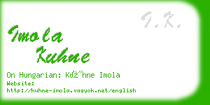 imola kuhne business card